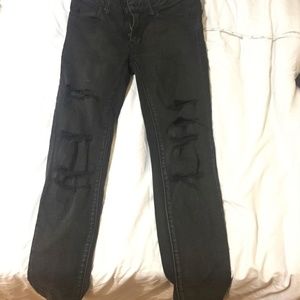 American Eagle Black Ripped Skinny Jeans/Jeggings